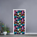 Colorful Tropical Jungle Hawaiian Print Door Sticker