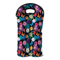 Colorful Tropical Jungle Hawaiian Print Double Neoprene Wine Tote