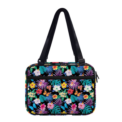 Colorful Tropical Jungle Hawaiian Print Double Strap Bible Bag