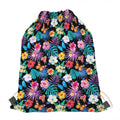 Colorful Tropical Jungle Hawaiian Print Drawstring Bag