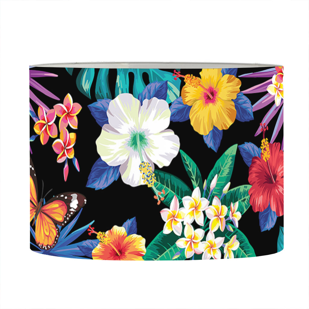 Colorful Tropical Jungle Hawaiian Print Drum Lamp Shade