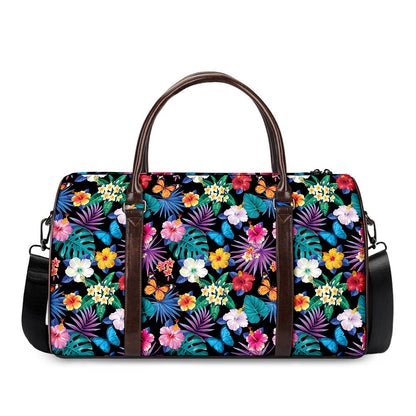 Colorful Tropical Jungle Hawaiian Print Duffle Bag