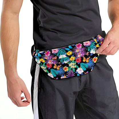 Colorful Tropical Jungle Hawaiian Print Fanny Pack