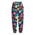 Colorful Tropical Jungle Hawaiian Print Fleece Lined Knit Pants
