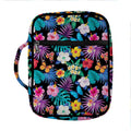 Colorful Tropical Jungle Hawaiian Print Front Pocket Bible Bag