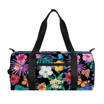 Colorful Tropical Jungle Hawaiian Print Gym Bag