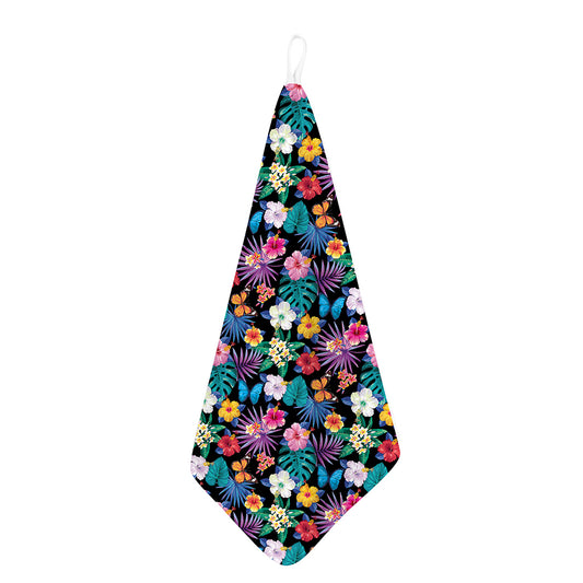 Colorful Tropical Jungle Hawaiian Print Hand Towel