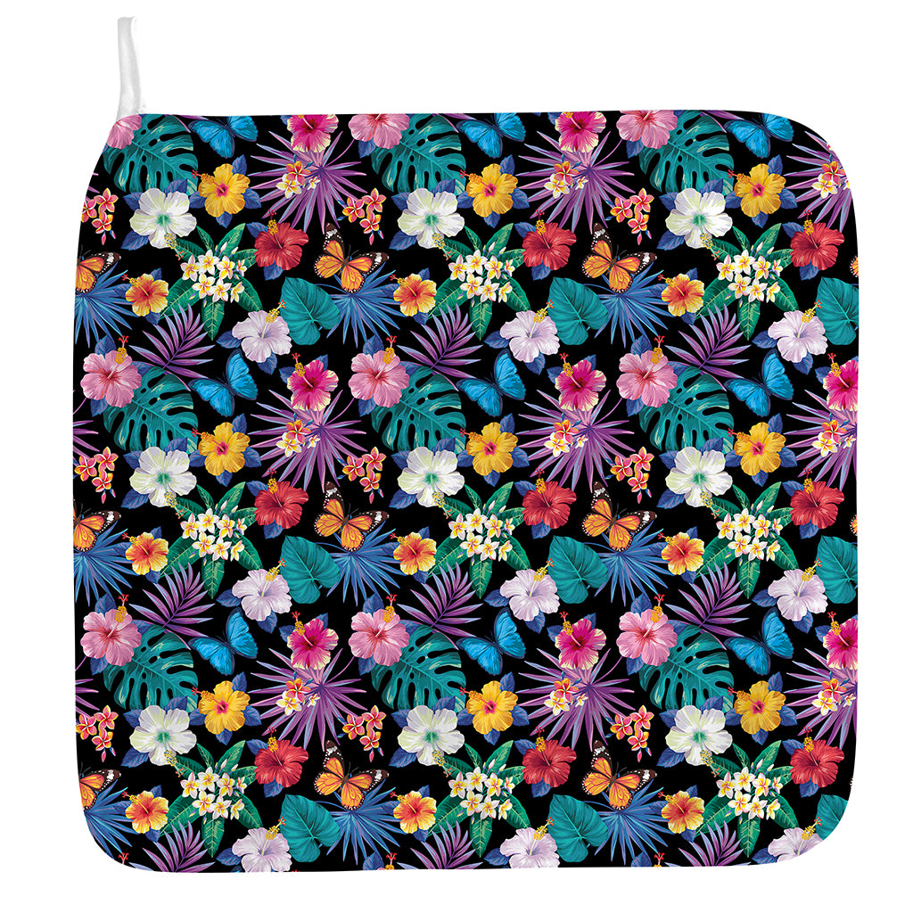Colorful Tropical Jungle Hawaiian Print Hand Towel