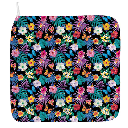 Colorful Tropical Jungle Hawaiian Print Hand Towel