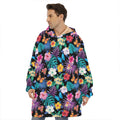 Colorful Tropical Jungle Hawaiian Print Hoodie Blanket