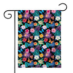 Colorful Tropical Jungle Hawaiian Print House Flag