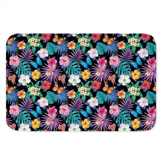 Colorful Tropical Jungle Hawaiian Print Indoor Door Mat