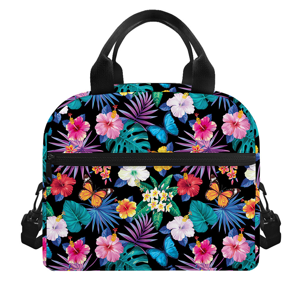 Colorful Tropical Jungle Hawaiian Print Insulated Lunch Bag