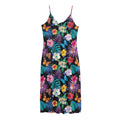 Colorful Tropical Jungle Hawaiian Print Jersey Midi Cami Dress