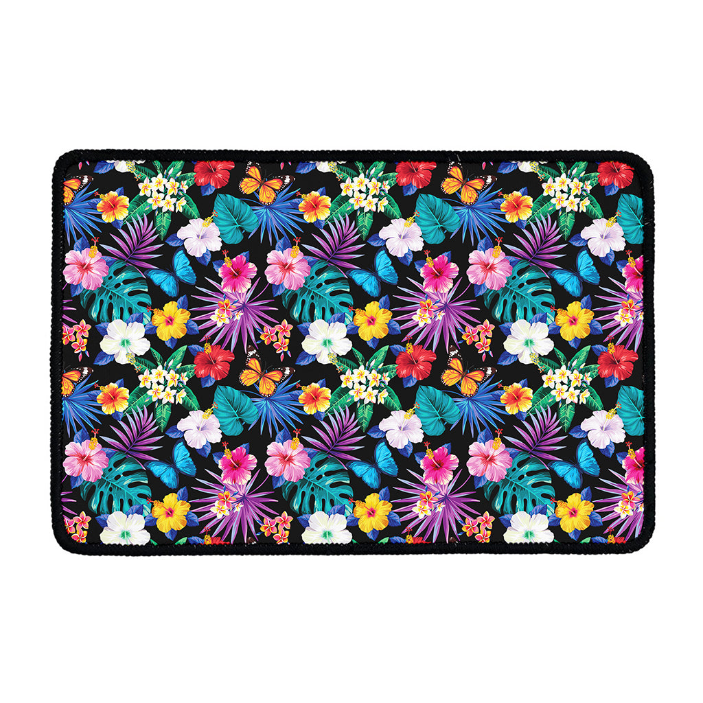 Colorful Tropical Jungle Hawaiian Print Kitchen Mat