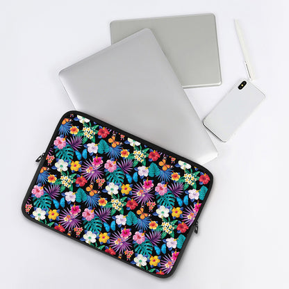 Colorful Tropical Jungle Hawaiian Print Laptop Sleeve