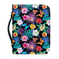 Colorful Tropical Jungle Hawaiian Print Leather Bible Cover