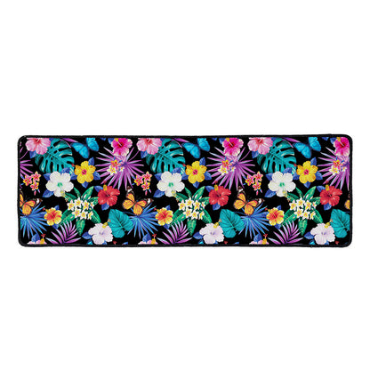 Colorful Tropical Jungle Hawaiian Print Long Kitchen Mat