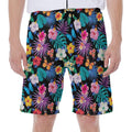 Colorful Tropical Jungle Hawaiian Print Men's Beach Shorts