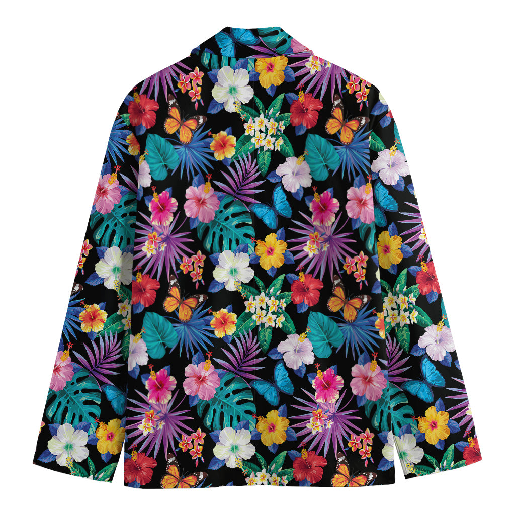Colorful Tropical Jungle Hawaiian Print Men's Blazer