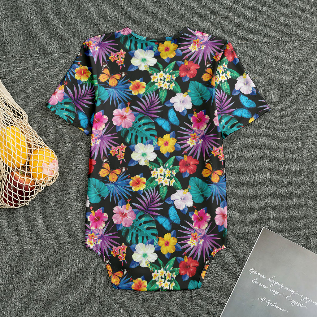 Colorful Tropical Jungle Hawaiian Print Men's Bodysuit