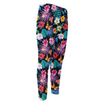 Colorful Tropical Jungle Hawaiian Print Men's Compression Pants