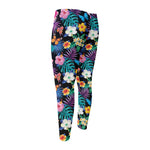 Colorful Tropical Jungle Hawaiian Print Men's Compression Pants