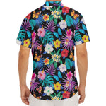 Colorful Tropical Jungle Hawaiian Print Men's Deep V-Neck Shirt