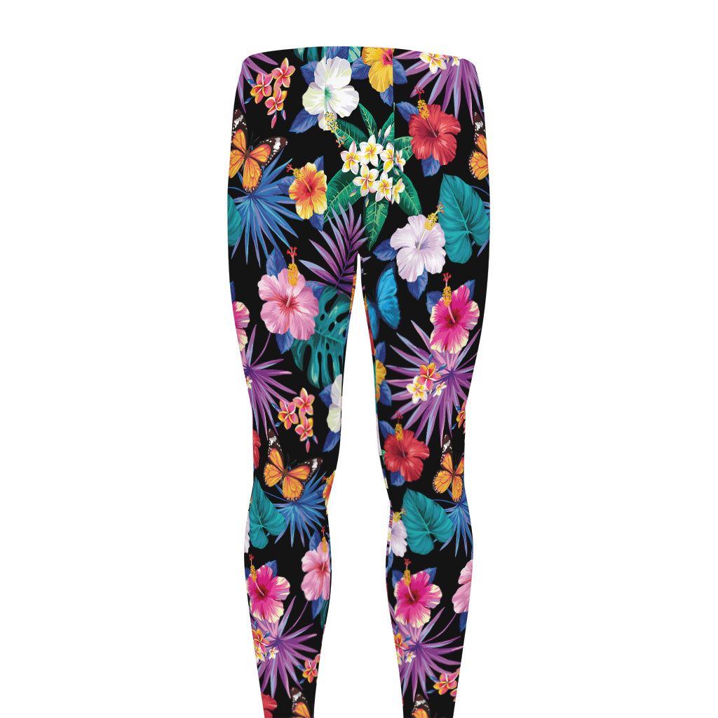 Colorful Tropical Jungle Hawaiian Print Men's leggings