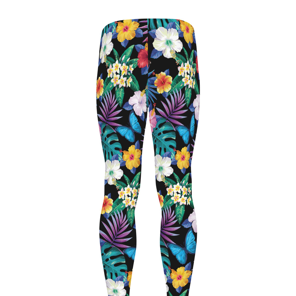 Colorful Tropical Jungle Hawaiian Print Men's leggings