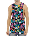 Colorful Tropical Jungle Hawaiian Print Men's Muscle Tank Top