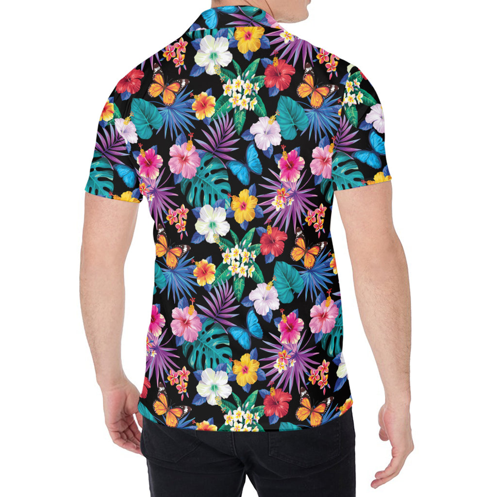 Colorful Tropical Jungle Hawaiian Print Men's Shirt