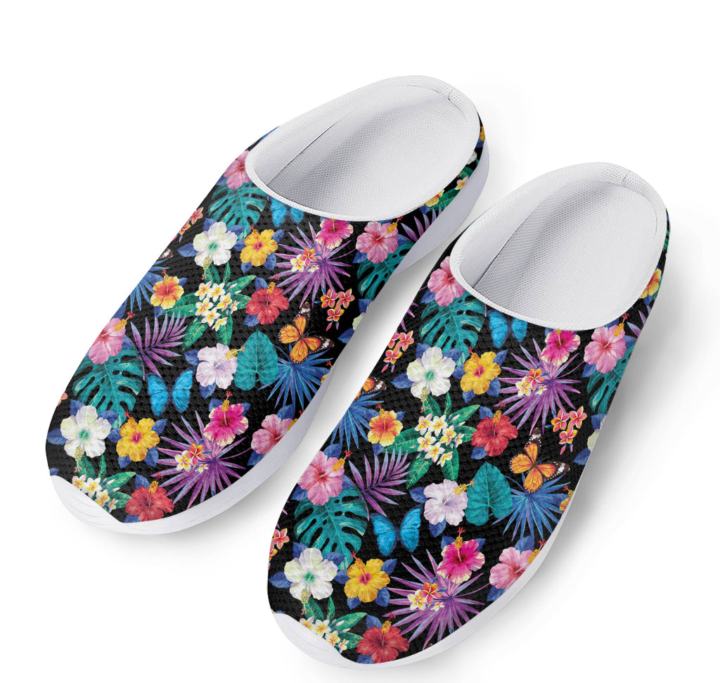 Colorful Tropical Jungle Hawaiian Print Mesh Casual Shoes