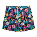 Colorful Tropical Jungle Hawaiian Print Mesh Shorts