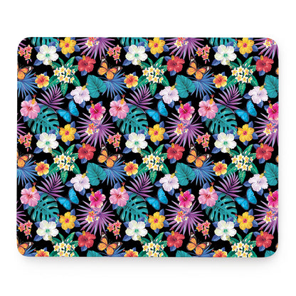 Colorful Tropical Jungle Hawaiian Print Mouse Pad