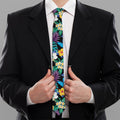Colorful Tropical Jungle Hawaiian Print Necktie