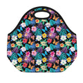 Colorful Tropical Jungle Hawaiian Print Neoprene Lunch Bag