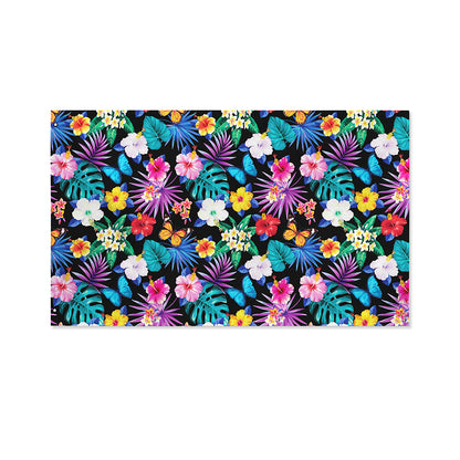 Colorful Tropical Jungle Hawaiian Print Polyester Flag