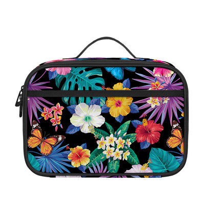 Colorful Tropical Jungle Hawaiian Print Portable Lunch Bag