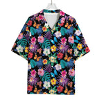 Colorful Tropical Jungle Hawaiian Print Rayon Hawaiian Shirt