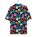 Colorful Tropical Jungle Hawaiian Print Rayon Hawaiian Shirt