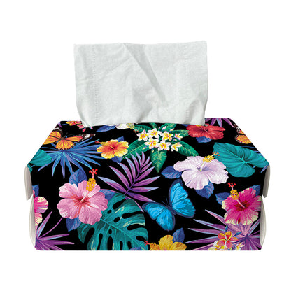 Colorful Tropical Jungle Hawaiian Print Rectangle Tissue Box Cover