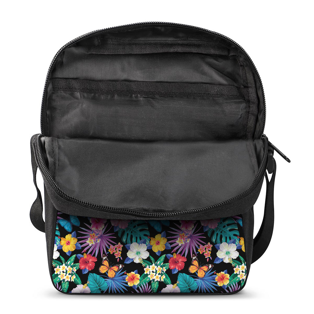 Colorful Tropical Jungle Hawaiian Print Rectangular Crossbody Bag