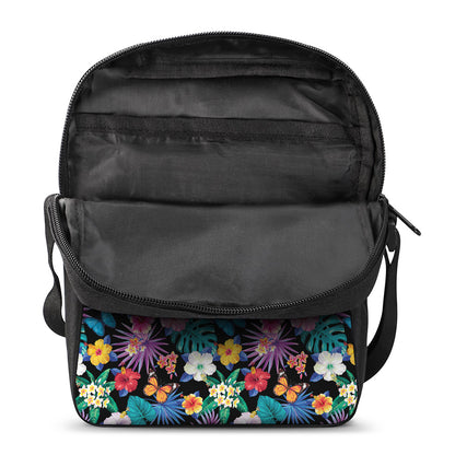 Colorful Tropical Jungle Hawaiian Print Rectangular Crossbody Bag