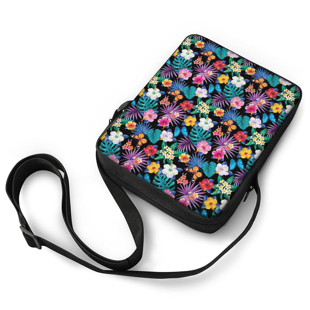 Colorful Tropical Jungle Hawaiian Print Rectangular Crossbody Bag