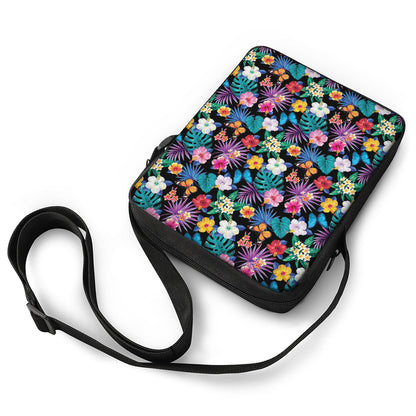 Colorful Tropical Jungle Hawaiian Print Rectangular Crossbody Bag