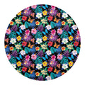 Colorful Tropical Jungle Hawaiian Print Round Blanket