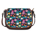 Colorful Tropical Jungle Hawaiian Print Saddle Bag