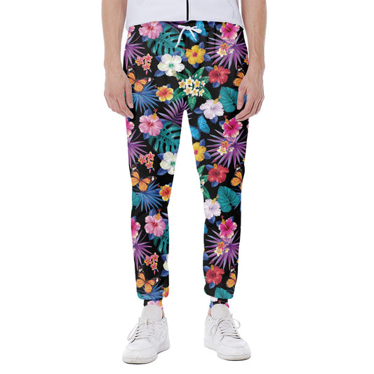 Colorful Tropical Jungle Hawaiian Print Scuba Joggers