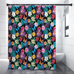 Colorful Tropical Jungle Hawaiian Print Shower Curtain